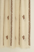 Sozni Samina Khatrast Butidar Hand Embroidered Pashmina Stole Ivory