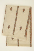 Sozni Samina Khatrast Butidar Hand Embroidered Pashmina Stole Ivory