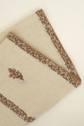 Sozni Samina Khatrast Butidar Hand Embroidered Pashmina Stole Ivory