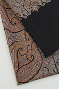Kashmir Loom Sozni Resham Jamawar Hand Embroidered Pashmina Shawl Black
