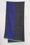 Kashmir Loom | Janus Cobalt Black Stole