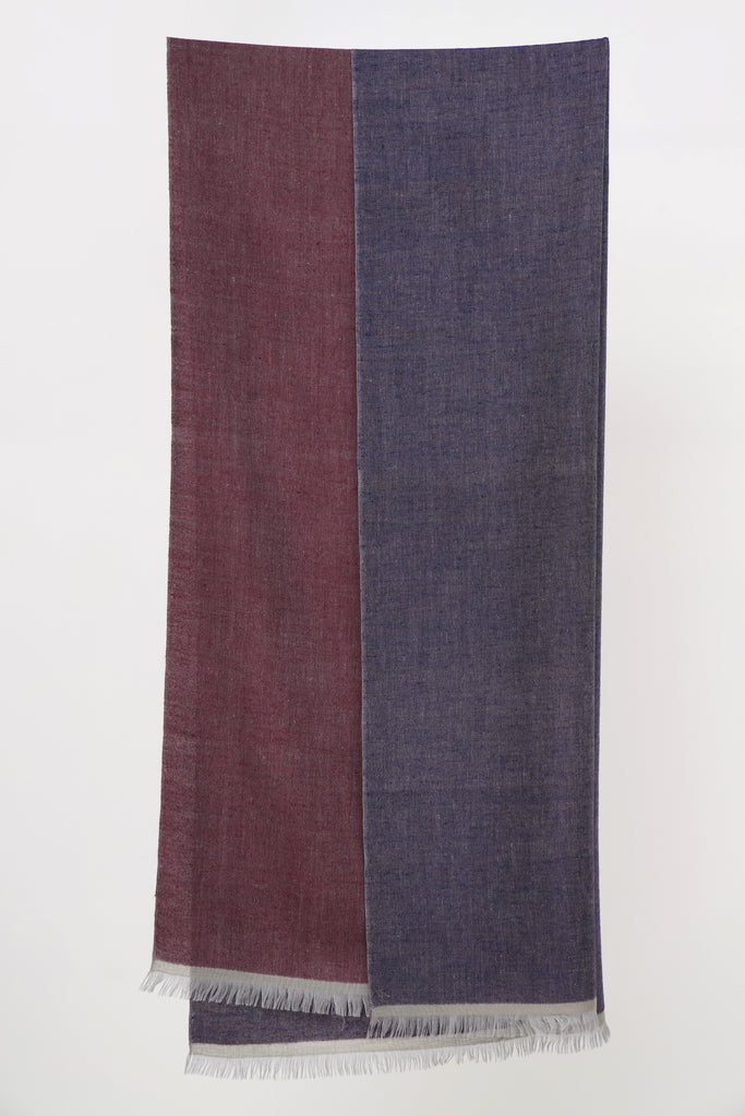 Handwoven Cashmere Double Side Stole | Kashmir Loom