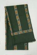 Kashmir Loom Kani Abdar Hand Woven Cashmere Scarf Seaweed