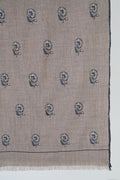 Kashmir Loom Kani Muzamil Buti Hand Woven Cashmere Scarf Natural Blue