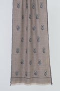 Kashmir Loom Kani Muzamil Buti Hand Woven Cashmere Scarf Natural Blue