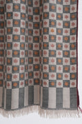 Kashmir Loom Kani Chinar Dabdar Hand Woven Pashmina Stole Natural Black