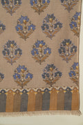 Kashmir loom Kani Daisy Buta Hand Woven Pashmina Large Shawl Natural