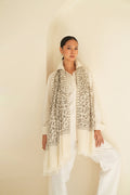 Kashmir Loom Kani Farnaz Jaalposh Hand Woven Pashmina Shawl Ivory Natural