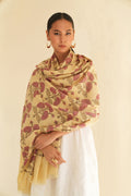 Kashmir Loom Kani Gulraz Buta Jamawar Hand Woven Pashmina Large Shawl Butter Pink