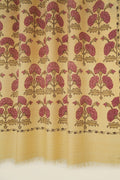 Kashmir Loom Kani Gulraz Buta Jamawar Hand Woven Pashmina Large Shawl Butter Pink