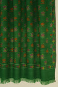 Kashmir Loom Kani Hafiz Buta Hand Woven Pashmina Shawl Antique Emerald