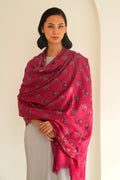 Kashmir Loom Kani Hafiz Buta Hand Woven Pashmina Shawl Cochineal