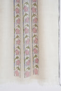Kashmir Loom Kani Haft Bail Khatrast Hand Woven Pashmina Scraf Ivory