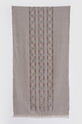 Kashmir Loom Kani Haft Bail Khatrast Hand Woven Pashmina Scraf Natural