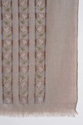 Kashmir Loom Kani Haft Bail Khatrast Hand Woven Pashmina Scraf Natural