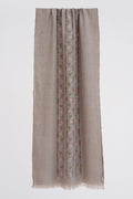 Kashmir Loom Kani Haft Bail Khatrast Hand Woven Pashmina Scraf Natural