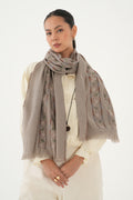 Kashmir Loom Kani Haft Bail Khatrast Hand Woven Pashmina Scraf Natural