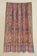 Kashmir Loom Kani Kanikar Hand Woven Pashmina Large Shawl Natural Multi