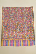 Kashmir Loom Kani Kanikar Hand Woven Pashmina Large Shawl Natural Multi