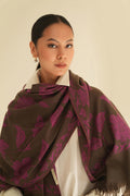 Kashmir Loom Kani Mazariya Jaaldar Hand Woven Pashmina Shawl Char Magenta
