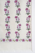 Kashmir Loom Kani Nargis Buti Khatrast Hand Woven Pashmina Stole Ivory Pink