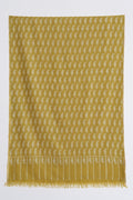 Kashmir Loom Kani Paisley Buti Jamawar Hand Woven Pashmina Stole Gold Oak Ivory
