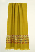 Kashmir Loom Kani Parhez Palledar Hand Woven Pashmina Stole Green Ivory