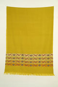 Kashmir Loom Kani Parhez Palledar Hand Woven Pashmina Stole Green Ivory