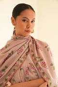 Kani Posh Butidar Hand Woven Pashmina Shawl Mist