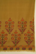 Kashmir Loom Kani Shalizar Palledar Hand Woven Pashmina Large Shawl Antique Olive