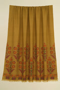 Kashmir Loom Kani Shalizar Palledar Hand Woven Pashmina Large Shawl Antique Olive