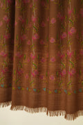 Kashmir Loom Kani Taheera Khatrast Hand Woven Pashmina Large Shawl Bronze