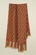 Kashmir Loom Kani Zafar Khatrast Hand Woven Pashmina Shawl Cherry Beer