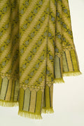 Kashmir Loom Kani Zafar Khatrast Hand Woven Pashmina Shawl Olive 