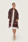 Kashmir Loom Sozni Khatrast Flower Buti Hand Embroidered Pashmina Shawl Barbeque