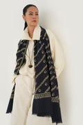 Kashmir Loom Sozni Khatrast Flower Buti Hand Embroidered Pashmina Shawl Pencil