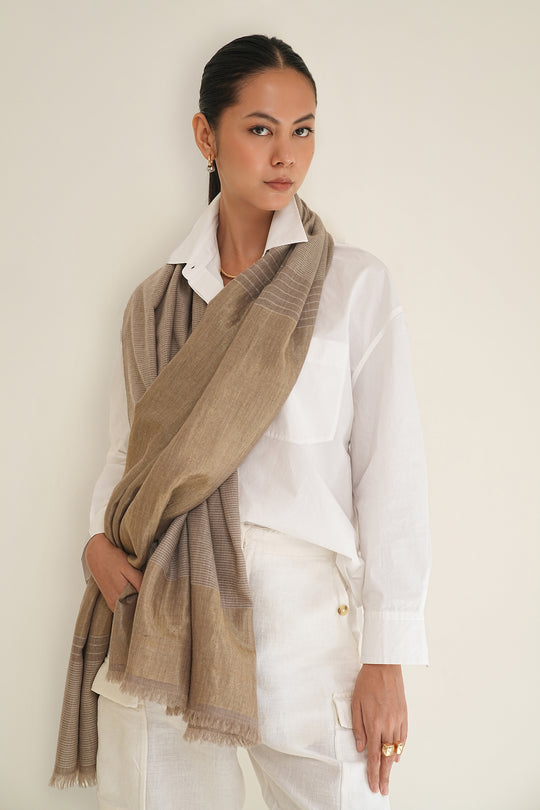 Lustre Metallic Cashmere Shawl