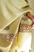 Kashmir Loom Sozni Nazlidor Butidar Hand Embroidered Pashmina Shawl Sage
