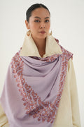 Kashmir Loom Sozni Mehrish Dordar Hand Embroidered Pashmina Shawl Catmint