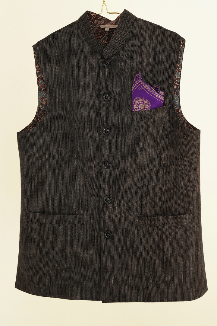 Abshaar Cashmere Mens Waistcoat | Kashmir Loom