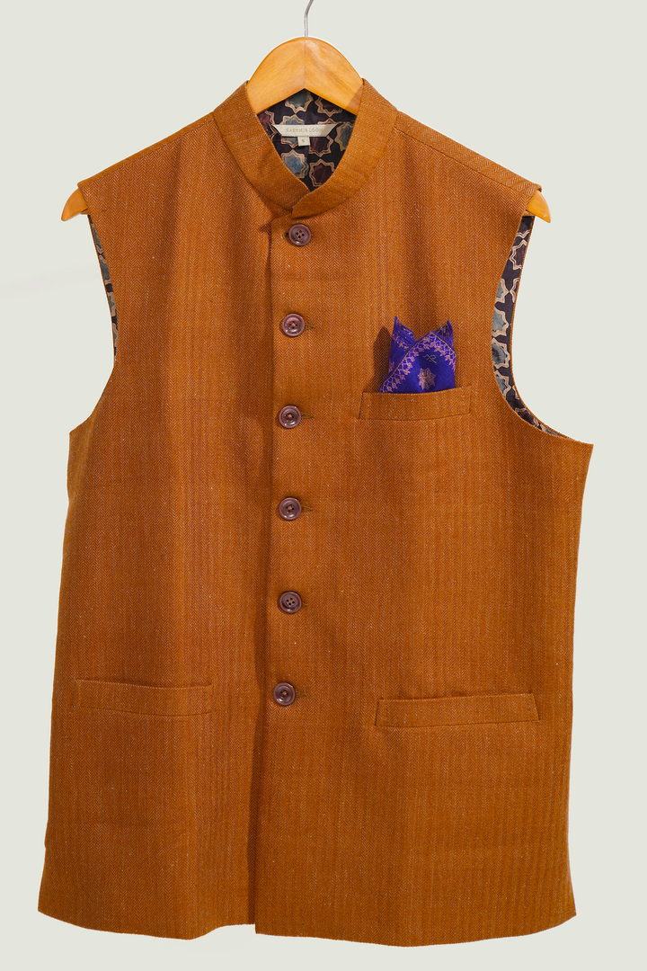 Abshaar Cashmere Mens Waistcoat | Kashmir Loom