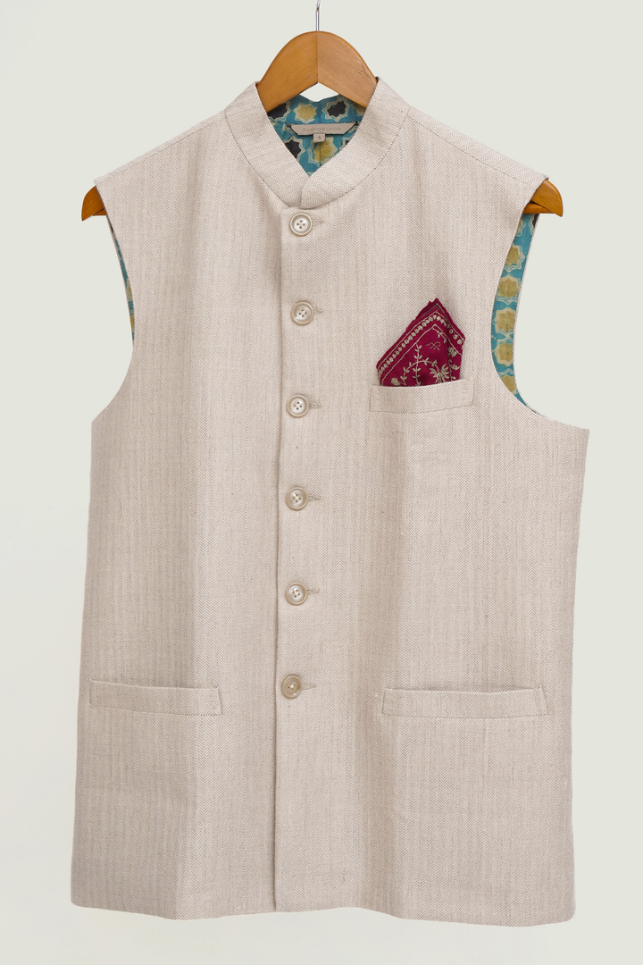 Abshaar Cashmere Mens Waistcoat | Kashmir Loom