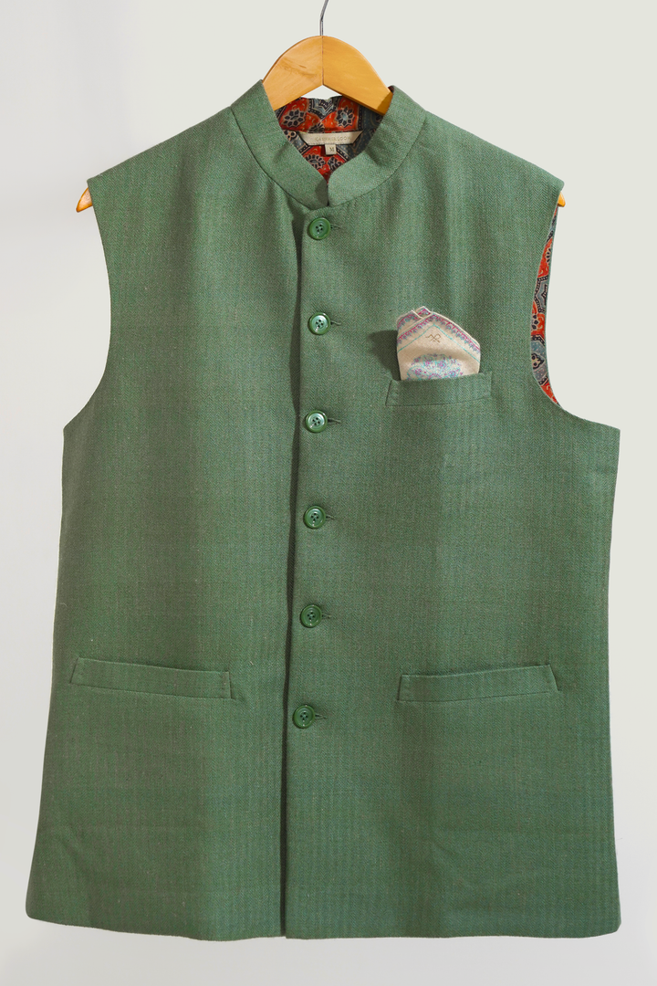 Abshaar Cashmere Mens Waistcoat | Kashmir Loom