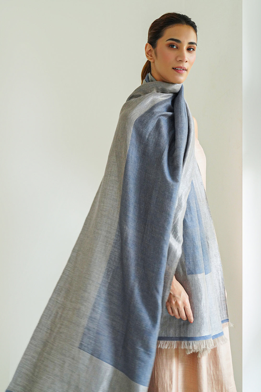 Dariya Metallic Cashmere Shawl