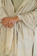 Kashmir Loom Sozni Neem Jamawar Hand Embroidered Pashmina Shawl Ivory Multi