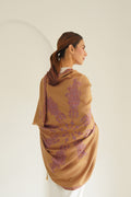 Kashmir Loom Sozni Shakufa Hand Embroidered Pashmina Shawl Camel