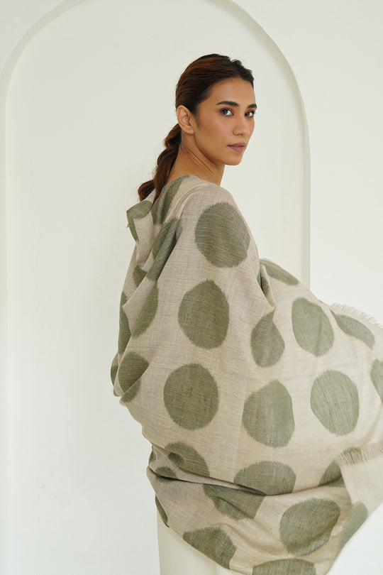 Cashmere Ikat Women's Shawl | Kashmir Loom