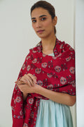 Kani Hand Woven Pashmina Stole Red