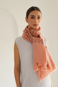 Kashmir Loom Sozni Mehrish Dordar Hand Embroidered Pashmina Shawl Lemonade