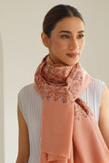 Kashmir Loom Sozni Mehrish Dordar Hand Embroidered Pashmina Shawl Lemonade